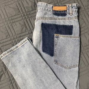 Two-Tone Denim Jeans